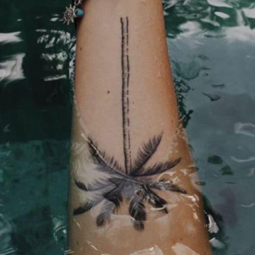 Palm Tree Temporary Tattoo